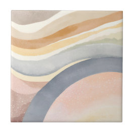 Ondas Contemporâneas | Aquarela Moderna Neutra