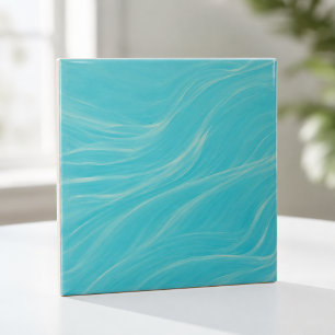 Ondas da Linha Aqua Modernista Abstrato