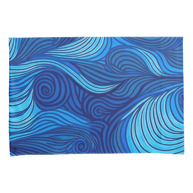 Ondas de Água do Oceano Azul Turquesa Abstrato | (Frente-Direita)