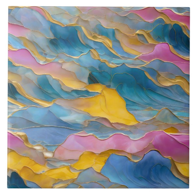 Ondas de Areia Rosa e Azul de “Algeciras” (Frente)