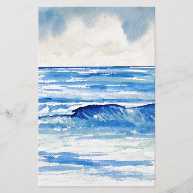 Ondas de arte azul turquesa (Frente)