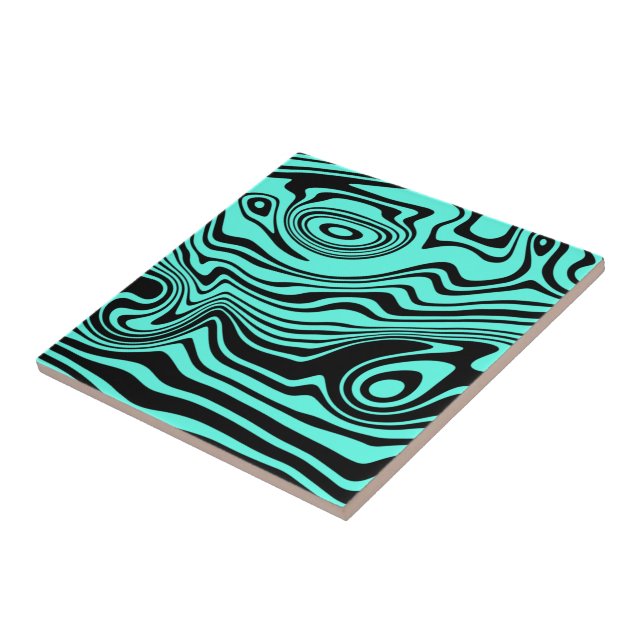 Ondas de Azulejo cerâmico turquesa - Escolher Core (Lateral)