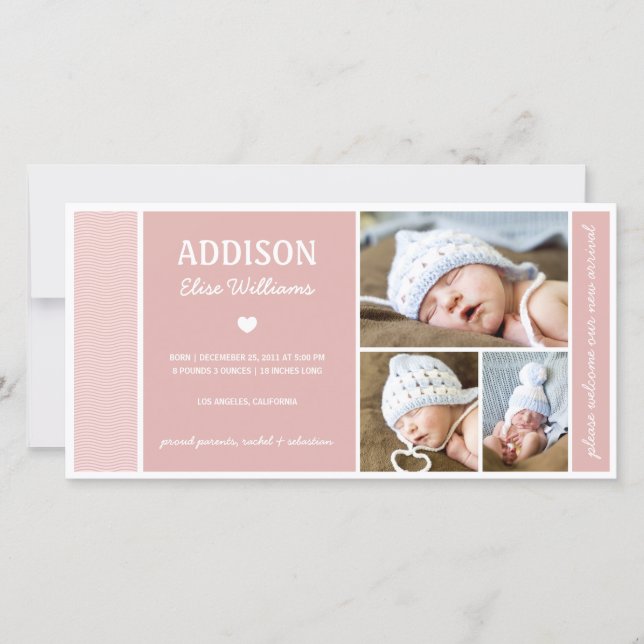 ONDAS DE CALMA | ANÚNCIO DE NASCIMENTO DE GAROTA D (Frente)