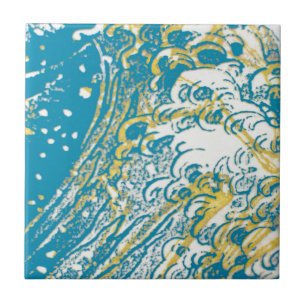 Ondas de espiral azul amarela