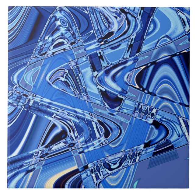 ondas de estradas em azul (Frente)