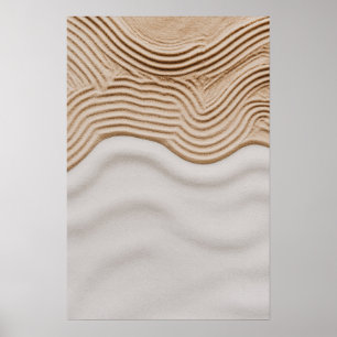 Ondas de Serenidade - Poster de padrão de areia mi