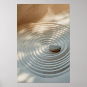 Ondas de Serenidade - Poster de padrão de areia mi