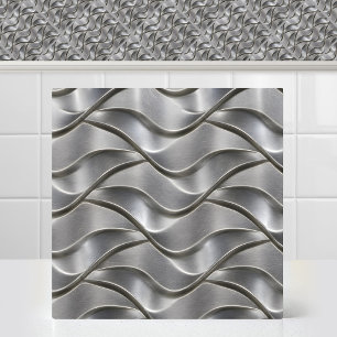 Ondas de Titânio Brushado Industrial Padrão Metáli