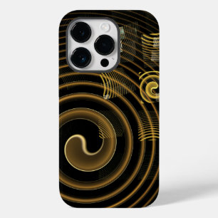Ondas Douradas Hipnóticas Arte Abstrata Moderna