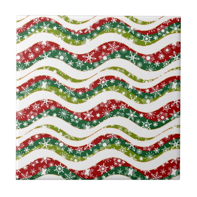 Ondas e flocos de neve de Natal (Frente)