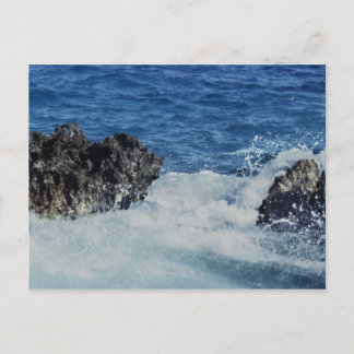Ondas Espalhadas Em Cartões Postais Corais Rock