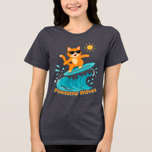 Ondas Incríveis de Surf Gato Ruivo com Óculos de S