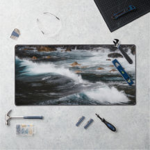 Ondas Poderosas do Oceano Fotografia de Arte Coste