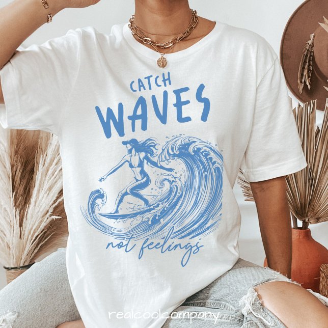 Ondas sem Sentimentos Sobrevoam Camisas T - Arte P (Criador carregado)