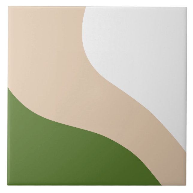 Ondas Simples - Branco, Areia e Verde (Frente)