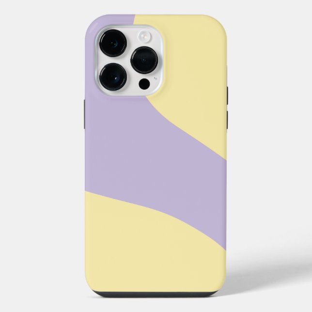 Ondas Simples em Pastel Amarelo e Roxo (Verso)