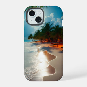 Ondas tropicais praia azul nublada
