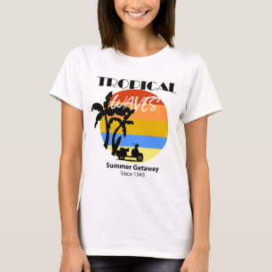 Ondas Tropicais Praia de Verão Sai da Camisa