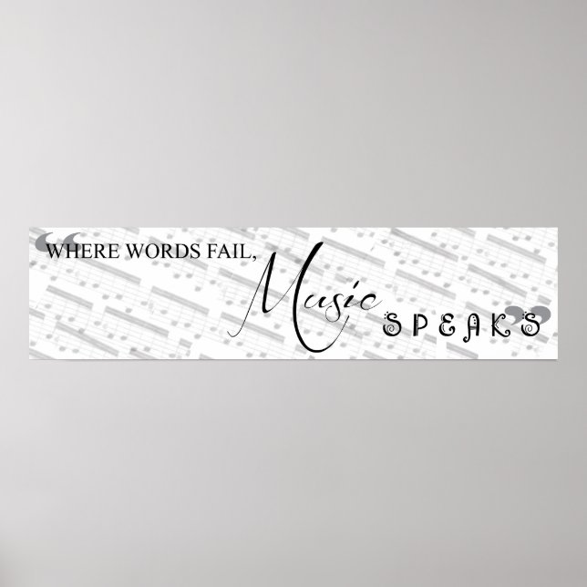 Onde as palavras falham, a música fala Poster (Frente)