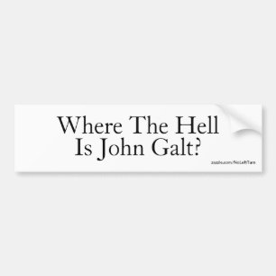 Onde Diabos Está John Galt? Adesivo de Para-choque