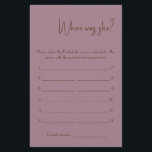 Onde ela estava? Folheto da placa de jogo do chá<br><div class="desc">Faça isso por você ao adicionar seu texto. Para acessar ferramentas avançadas de edição, vá para "Personalizar", role para baixo e pressione o link "clicar para personalizar mais". Para obter mais designs correspondentes, clique no link "Outros produtos desta coleção"</div>