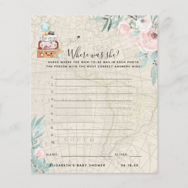 Onde ela estava | Jogo Chá de fraldas (Frente)