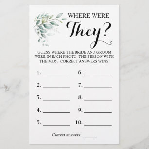 Onde eles estavam? Cartão de Jogo Eucalyptus Green