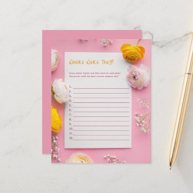 Onde eles estavam? Encontrar foto no jogo de chá d (Frente/Verso In Situ)