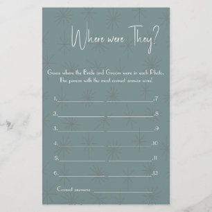 Onde eles estavam? Folheto da placa de jogo do chá