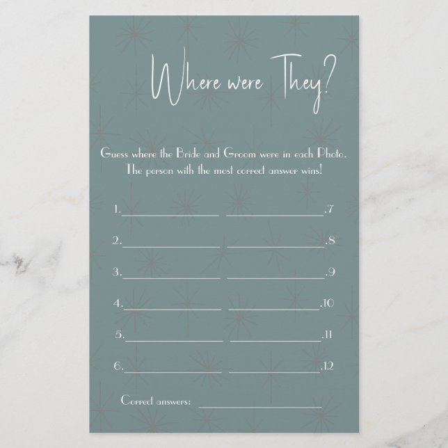 Onde eles estavam? Folheto da placa de jogo do chá (Frente)