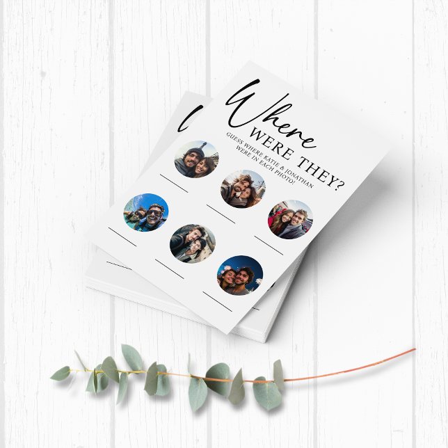 Onde Eles Estavam No Jogo De Festa de noivado De C (Where Were They Wedding Engagement Party Game)