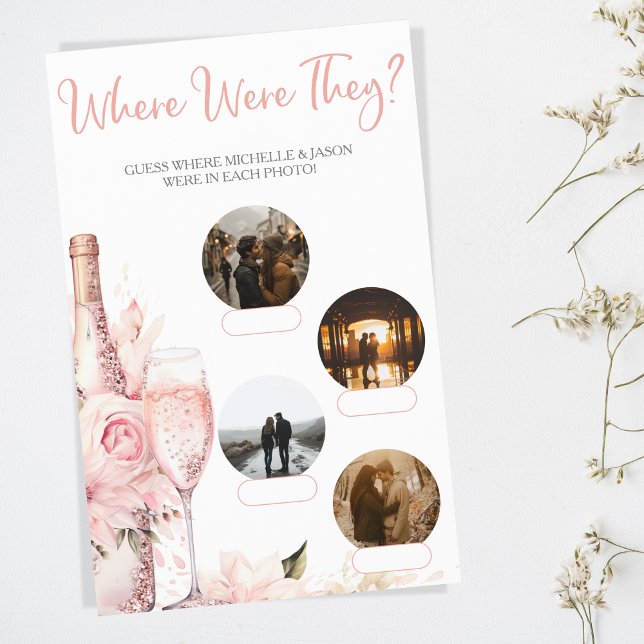 Onde Eles Estavam Rosa De Jogo De Festa De Chá de  (Criador carregado)