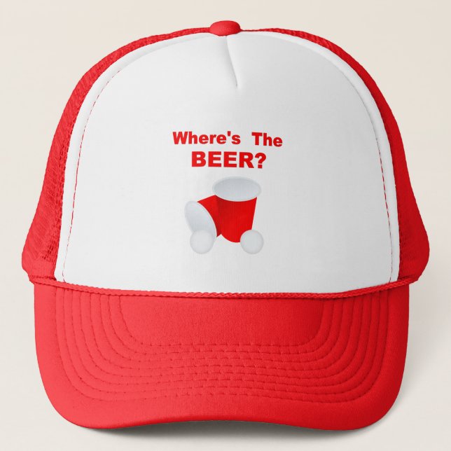 Onde está a cerveja? Boné de chapéu / Baseball (Frente)