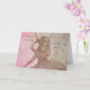 Onde Está Meu Coração   Cartão de Citação de Amor 