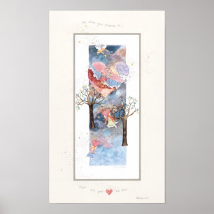 Onde está o seu tesouro, impressão de 9" x 15" com