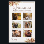 Onde Estávamos Jogando Fall Pampas Grass Casal Fot<br><div class="desc">Onde estávamos jogando Fall Pampas Grass Foto do Casal Aproveite seu chá de panela ou festa de solteira com este cartão de jogo personalizável! Buquê tropical aquático com pampas secas Este jogo de chá de panela divertido é uma forma excelente de aprender mais sobre o casal antes do seu grande...</div>