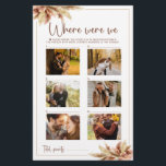 Onde Estávamos Jogando Fall Pampas Grass Casal Fot<br><div class="desc">Onde estávamos jogando Fall Pampas Grass Foto do Casal Aproveite seu chá de panela ou festa de solteira com este cartão de jogo personalizável! Buquê tropical aquático com pampas secas Este jogo de chá de panela divertido é uma forma excelente de aprender mais sobre o casal antes do seu grande...</div>