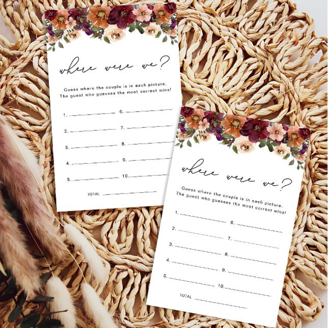 Onde Estávamos No Jogo De Chá de panela Floral (Criador carregado)