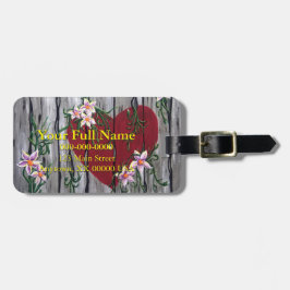 Onde O Amor Cresce A Etiqueta De Bagagem Personali