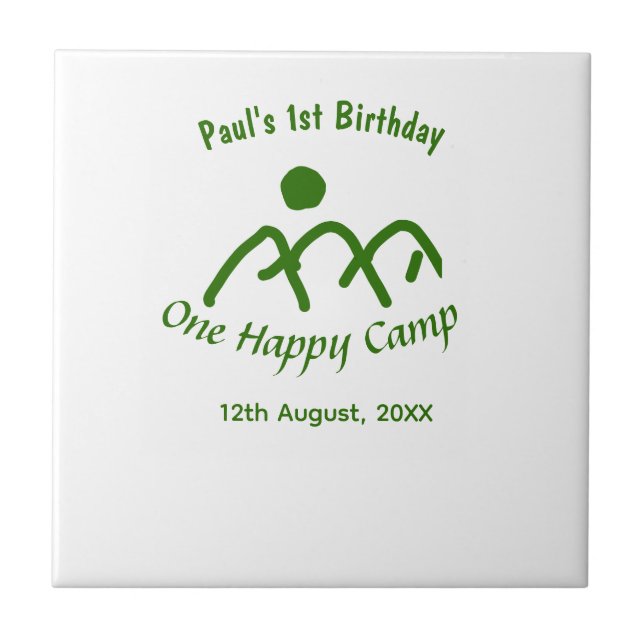 One happy camp green mountain sun 1st birthday  (Frente)