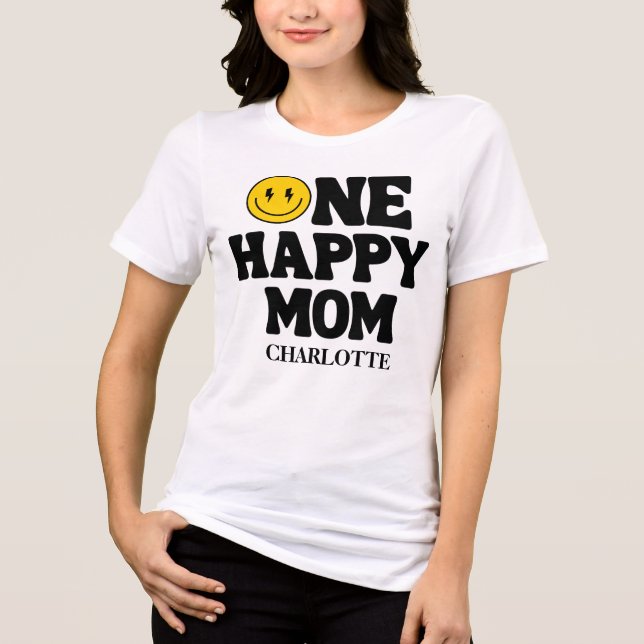 One Happy Mom Matching Birthday (Frente)