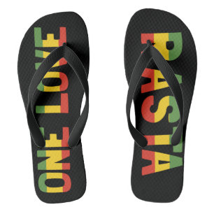 One Love Rasta Chinelos jamaicanos