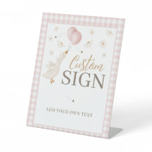 One Silly Goose Girls 1st Birthday Pink Gingham