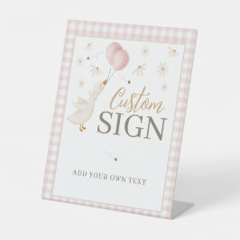 One Silly Goose Girls 1st Birthday Pink Gingham