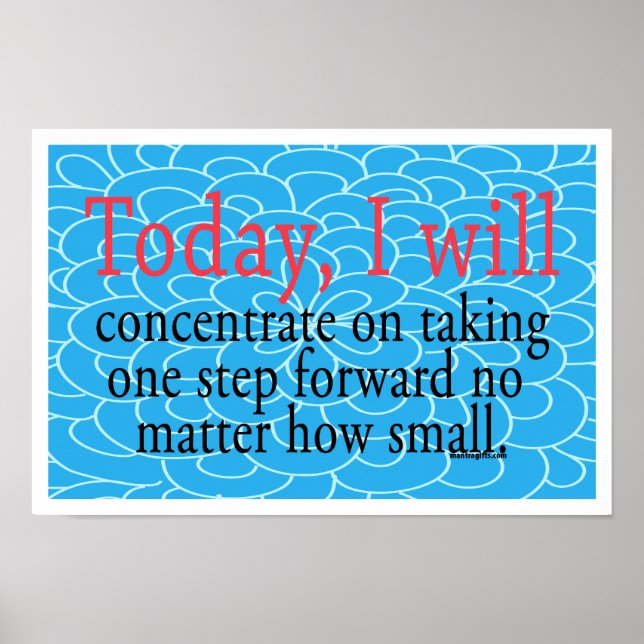 One Step Forward Motivational Poster (Frente)