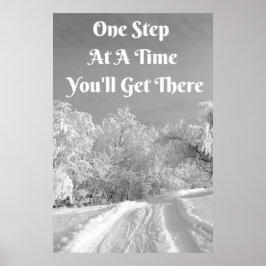 "One Step" Inspirational Wall Art Poster
