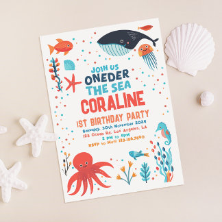 Oneder O Primeiro Convite De Aniversário Do Mar