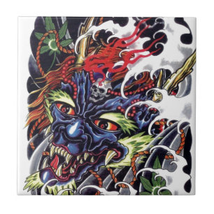 Oni Devil and Maple Leaves