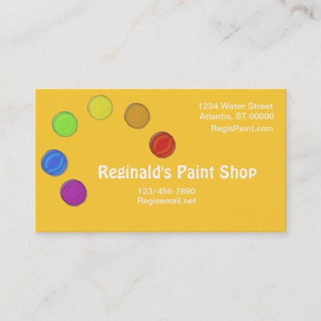 Ônibus. Cartão - Palete de Tinta (Frente)