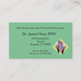 Ônibus. Cartão - Veterinário - Gatos em diamante a